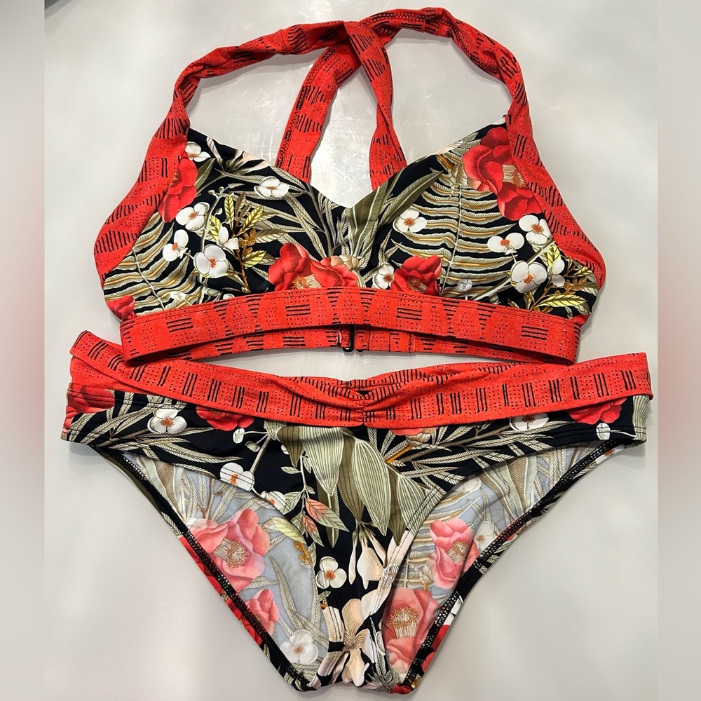 Skye Floral Red Bikini Swimsuit for Women